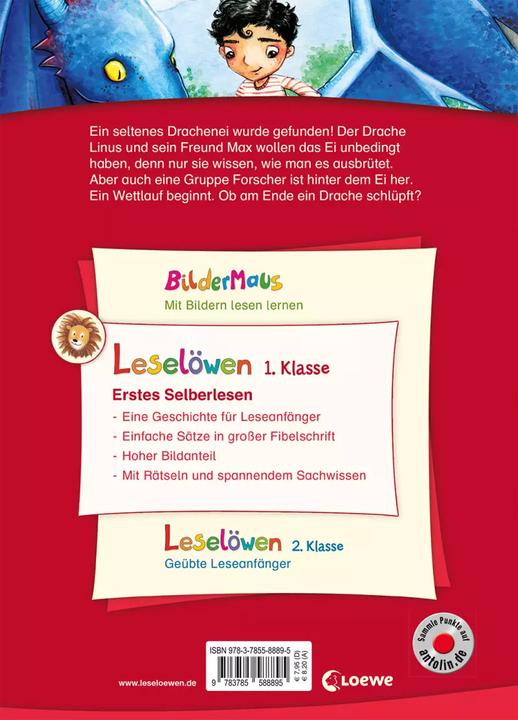 Produktbild Leselöwen 1. Klasse - Das geheimnisvolle Drachenei (Deutsch, Stütze & Vorbach, 2018)