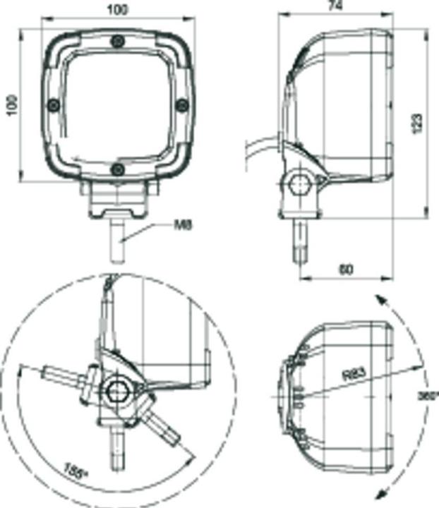 Actual product image Fristom LED worklights (13 lm)