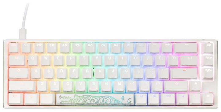 Produktbild Ducky One 3 Classic Pure White SF Gaming Tastatur, RGB LED - MX-Silent-Red (US) (US, Kabelgebunden)
