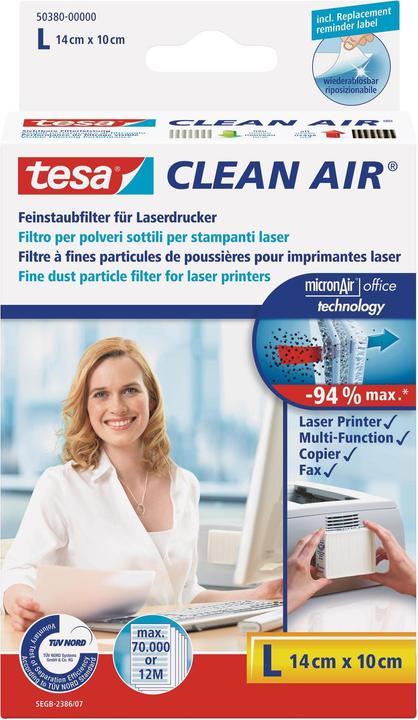 Produktbild tesa CLEAN AIR Feinstaubfilter L für Laserdrucker