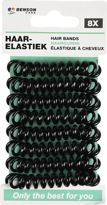Immagine prodotto Benson Care Spiral-Haargummi 8-tlg schwarz (Elastico per capelli)