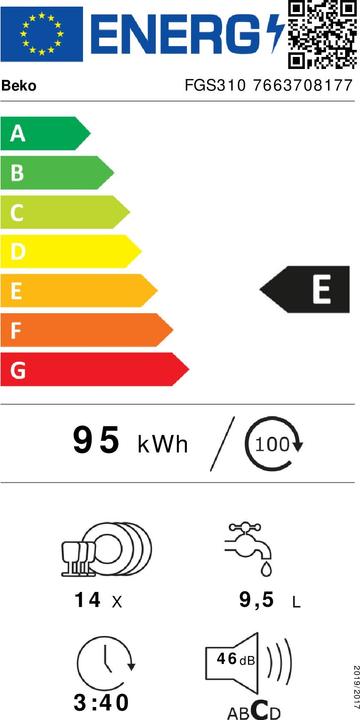 Etichetta energetica Beko FGS31