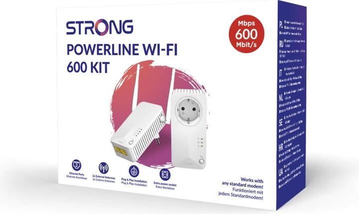 Produktbild Strong Powerline Wi-Fi 600 Kit EU V2 2er-Pack (600 Mbit/s)