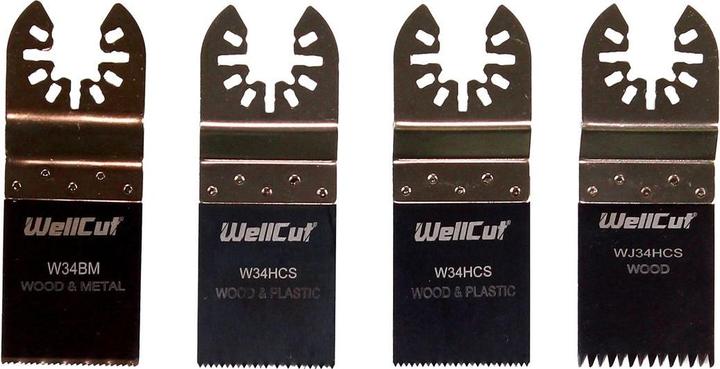 Produktbild Wellcut MT-4 Multi Tool Werkzeugklingen-Set 4-teilig Universal Zubehör OIS Long Life