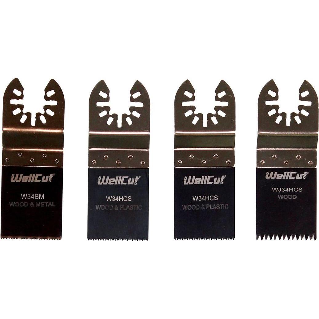 Thumbnail - Wellcut, Sägeblatt, MT-4 Multi Tool Werkzeugklingen-Set 4-teilig Universal Zubehör OIS Long Life