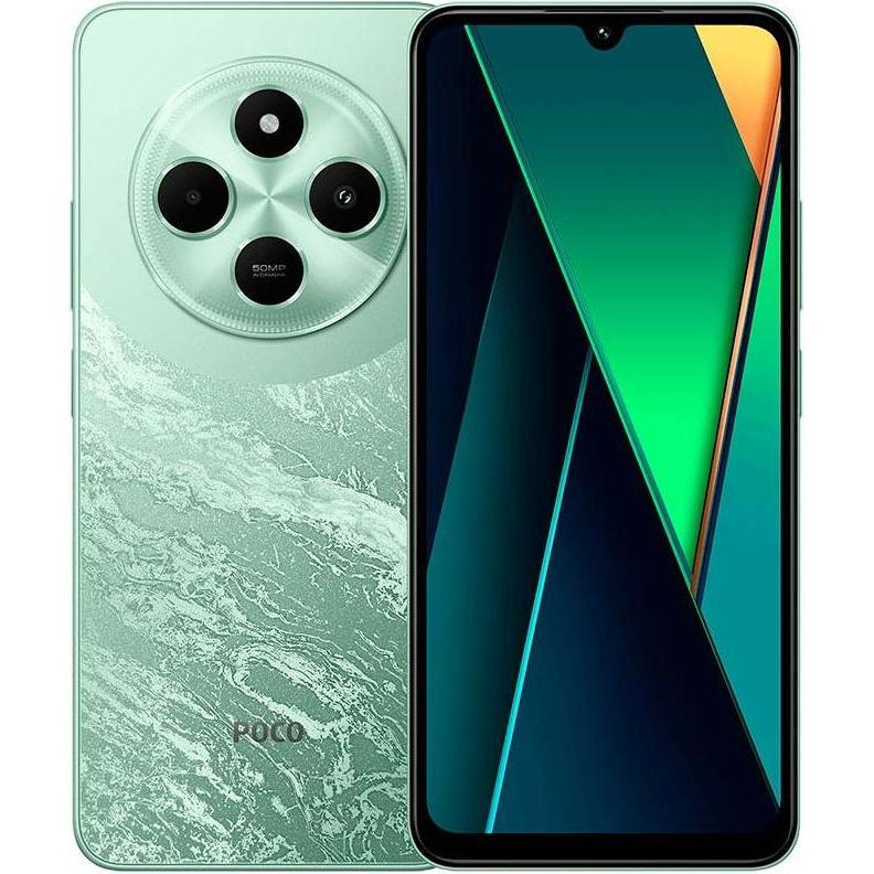 Xiaomi Poco C75 (128 GB, Green, 6.88", Dual SIM, 4G), Smartphone, Grün