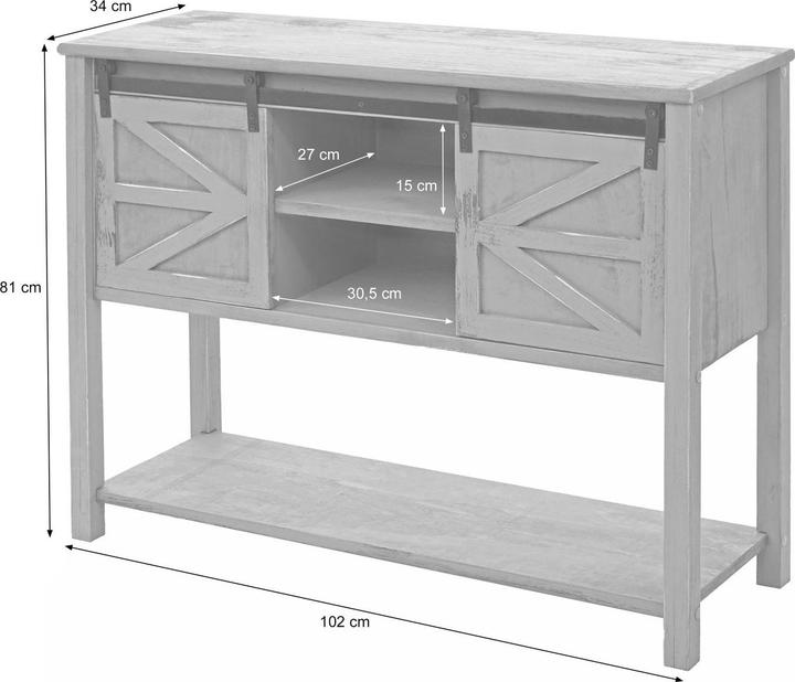 Image du produit JOHN316 Kommode (102 x 34 x 81 cm)