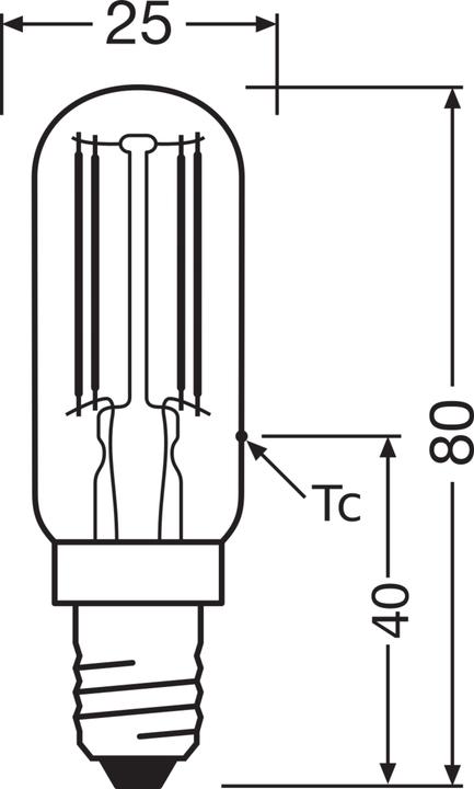 Actual product image Osram LED Special T26 (E14, 4 W, 470 lm, 1 x, E)
