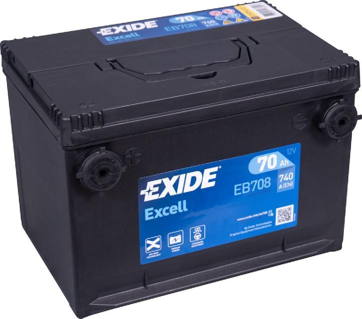 Exide 70 Ah 740 A IN 12V (12 V, 70 Ah, 740 A)