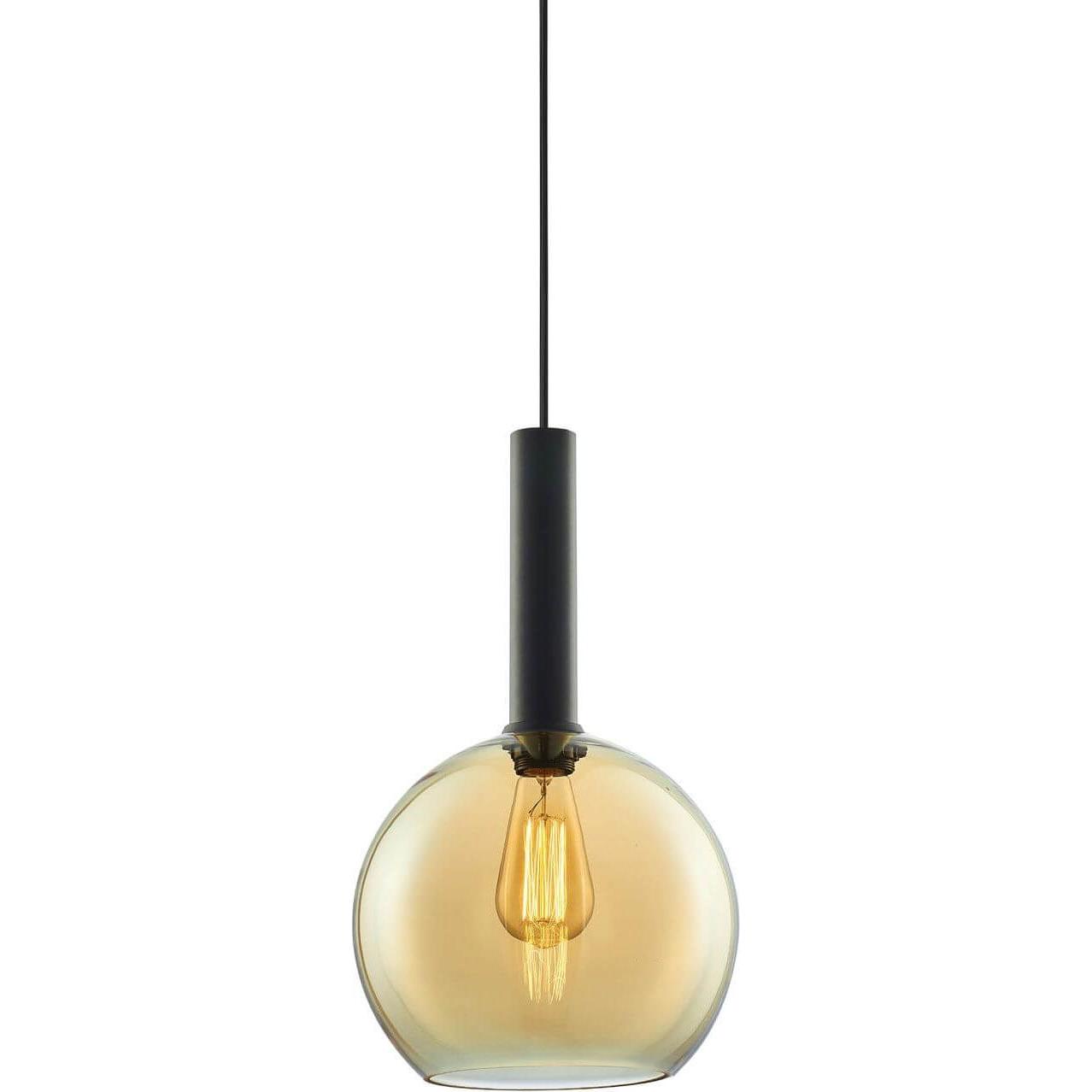 Isoled, Pendelleuchte, Pendelleuchte, amber round Glas, E27, 25cm, 50-300cm, exkl. Baldachin