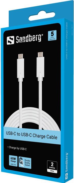 Productafbeelding Sandberg USB-C oplaadkabel (2 m, USB 2.0, 60 W)