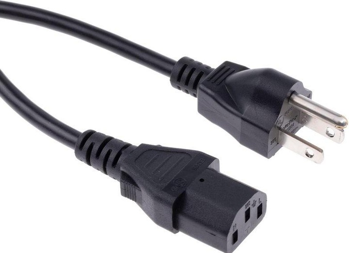 Produktbild Rs Pro Netzkabel, A IEC C13 / Buchse, B US-Stecker Typ B / Stecker, 10 A, 2.5m Schwarz, 125 V (2.50 m)