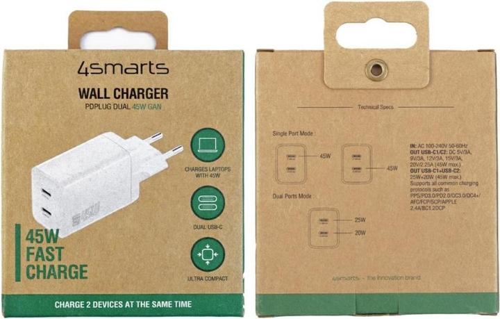 Produktbild 4smarts PDPlug Dual (45 W, 2 Ports)
