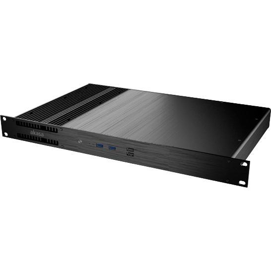 Akasa Galileo TU3 Thin-Mini-ITX 1U Gehäuse, OEM (Thin Mini ITX), PC Gehäuse, Schwarz