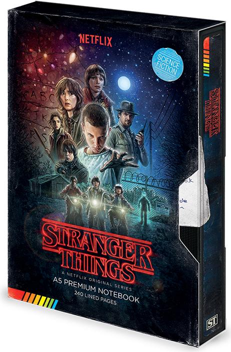 Image du produit Pyramid Stranger Things : VHS Season One - Carnet de notes A5 Premium (A5, À rayures, Couverture rigide)