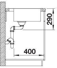Actual product image Blanco Claron 500-IF/A (Top-mounted sink, 56 cm, 51 cm)