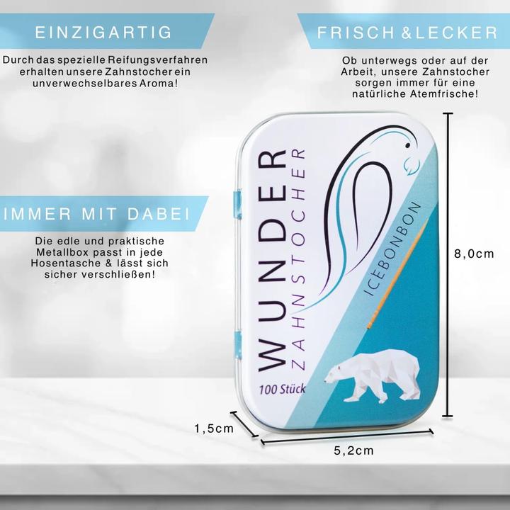 Immagine prodotto Wunder Zahnstocher Stuzzicadenti al gusto di caramella di ghiaccio (1 x)