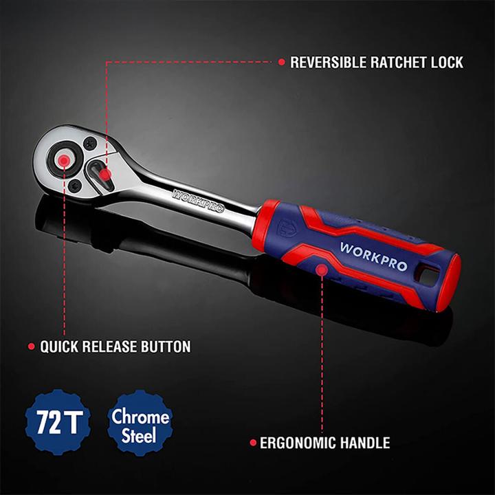 Produktbild Workpro WP271012 Umschaltknarre 1/2" (12.5 mm) 254 mm (1/2")