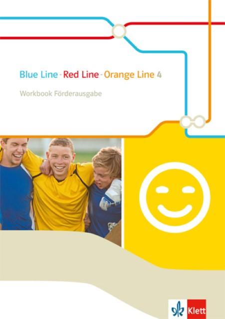 Produktbild Blue Line - Red Line - Orange Line 4. Workbook Förderausgabe (Deutsch, Englisch, 2017)