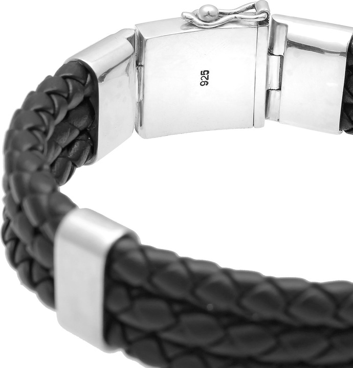 Produktbild Kuzzoi Basic Armband (23 cm, 925er Sterling Silber, Leder, No Stein)