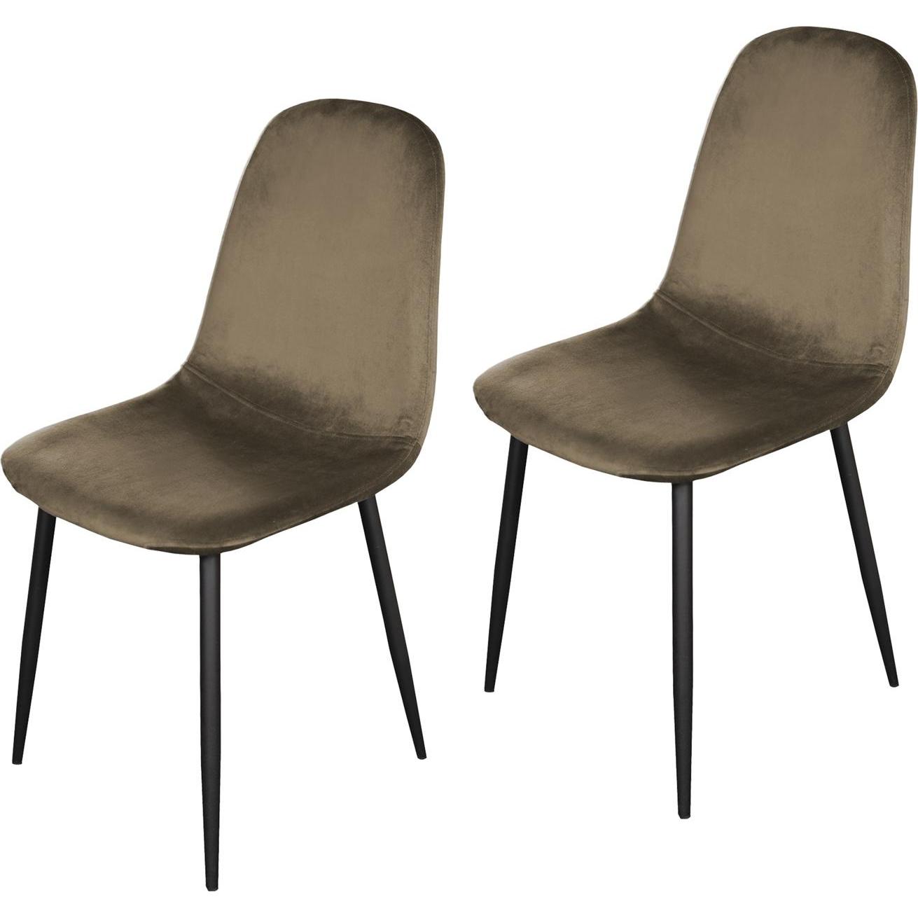 HTI-Living, Stühle, Stuhl Savannah Velvet Braun
