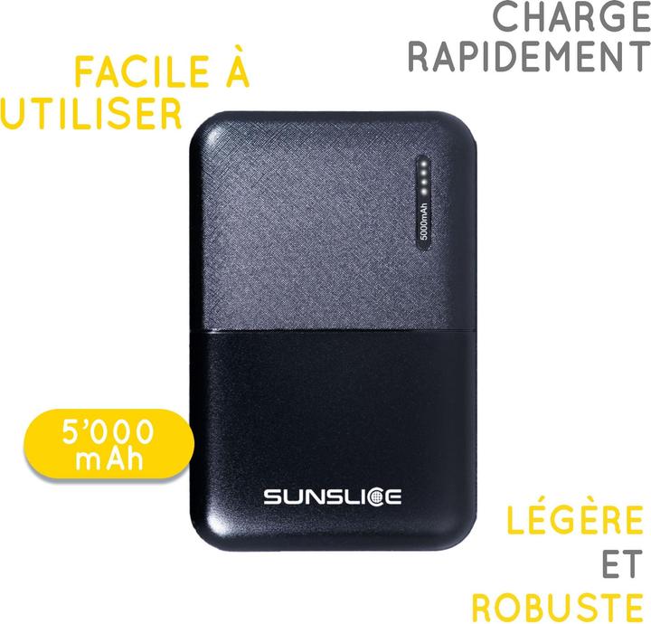 Sunslice Batteria esterna "Gravity 5" (5000 mAh, 10 W, 18.50 Wh)