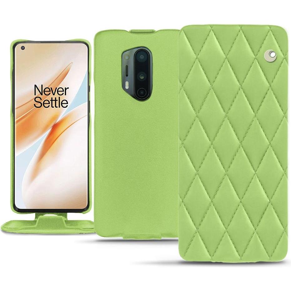 Noreve Lederschutzhülle vertikal (OnePlus 8 Pro), Smartphone Hülle, Grün