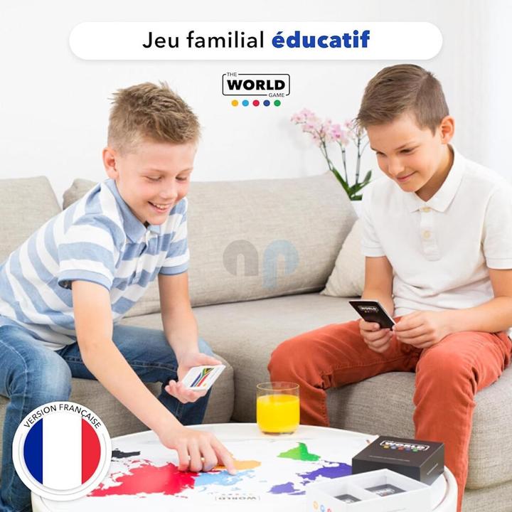 Produktbild The World Game Le jeu de cartes géographiques ultime avec carte du monde - Version française (Französisch)