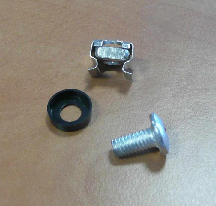 Actual product image PremiumCord Rack mounting kit, 4x M6 screw, 4x nut, 4x plastic washer (ZZ-SCREW01)