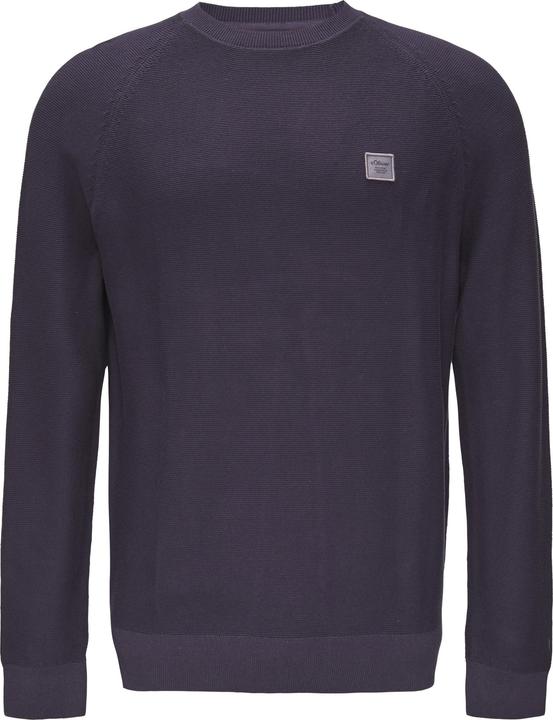 Produktbild s.Oliver Strickpullover Strickpullover mit Struktur und Label-Patch (M)