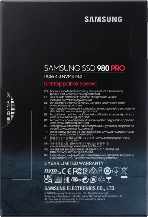 Actual product image Samsung 980 Pro (500 GB, M.2 2280)