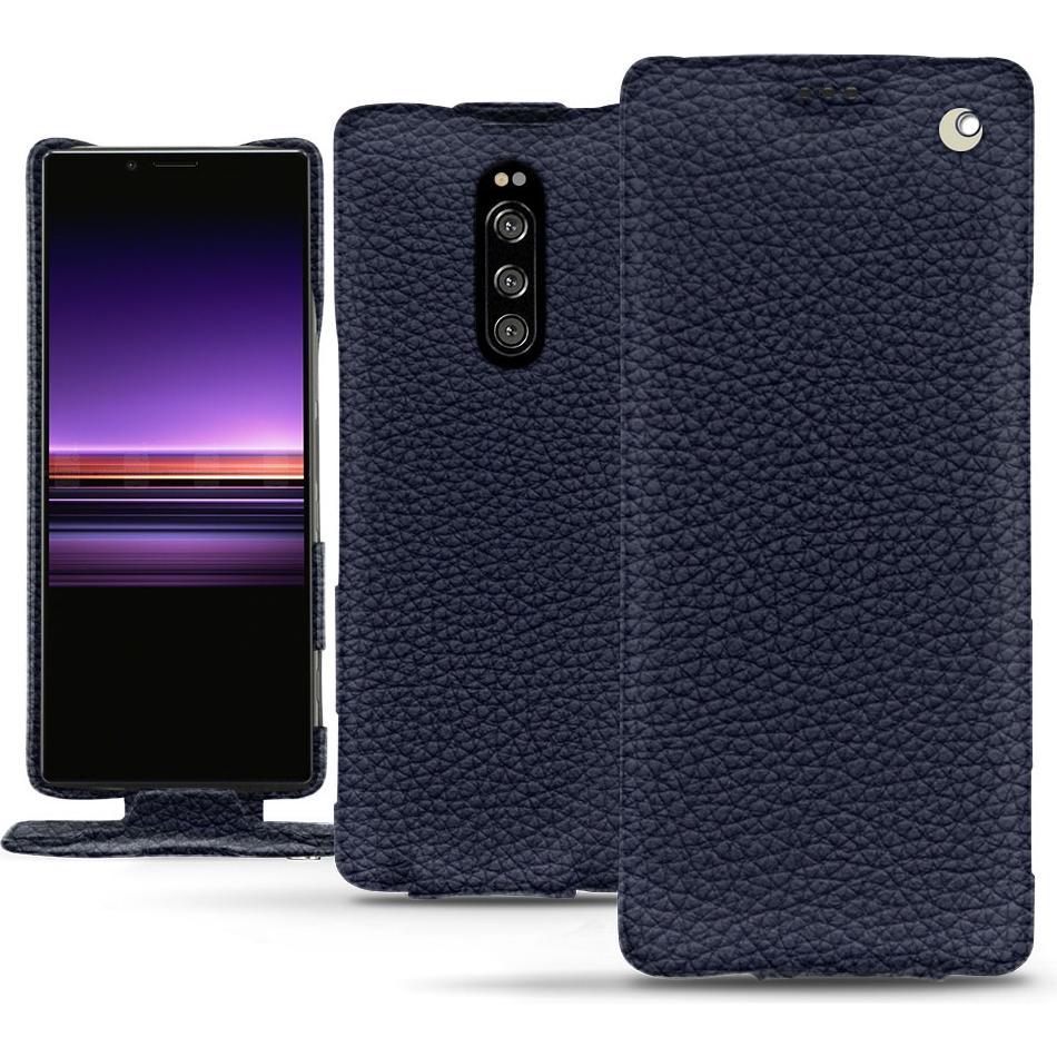 Noreve Lederschutzhülle vertikal (Sony Xperia 1), Smartphone Hülle, Violett