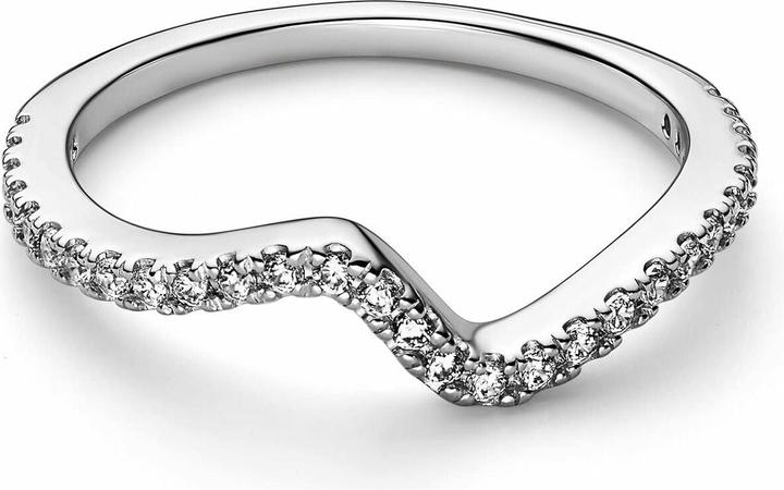 Actual product image Pandora Sparkling Wave Ring (56, 925 Silver)