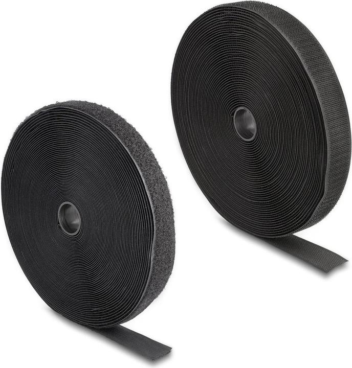 Actual product image Delock Velcro Tape 15m x 25mm Durable Black (25 mm)