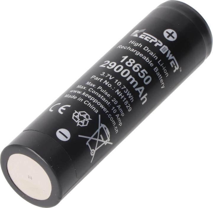 Produktbild Keeppower Akku IMR18650 10A Button Top (18650, 2900 mAh)