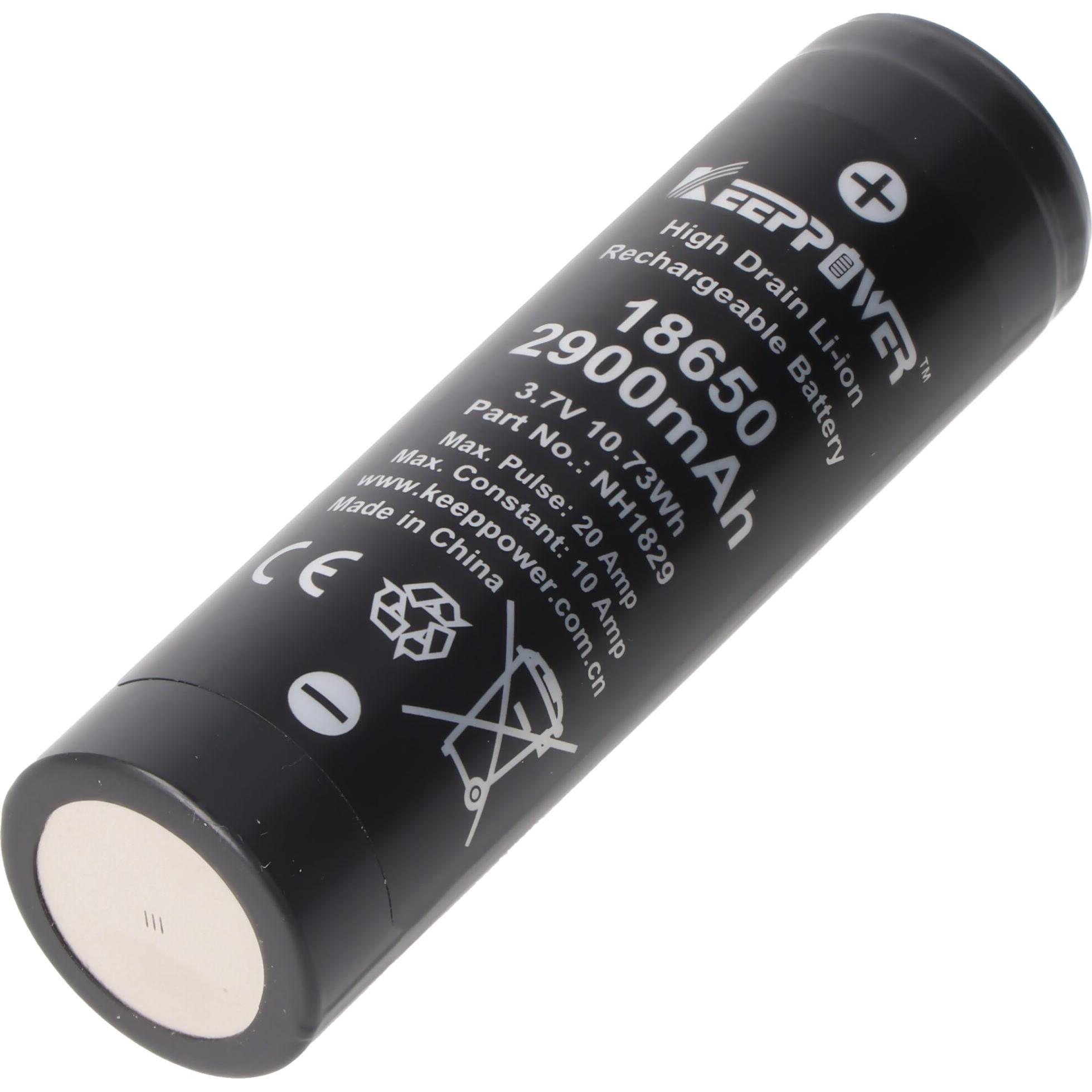 Thumbnail - Keeppower Akku IMR18650 10A Button Top (1 Stk., 18650, 2900 mAh), Batterien + Akkus