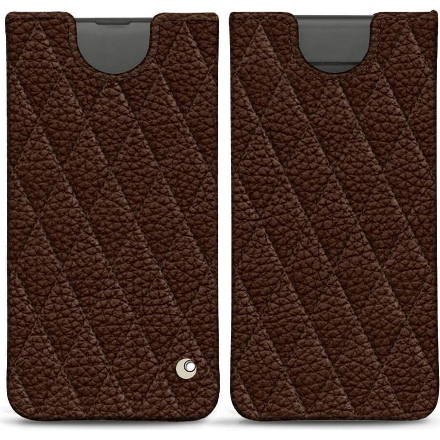 Noreve Lederschutzhülle (Samsung Galaxy S10+), Smartphone Hülle, Braun