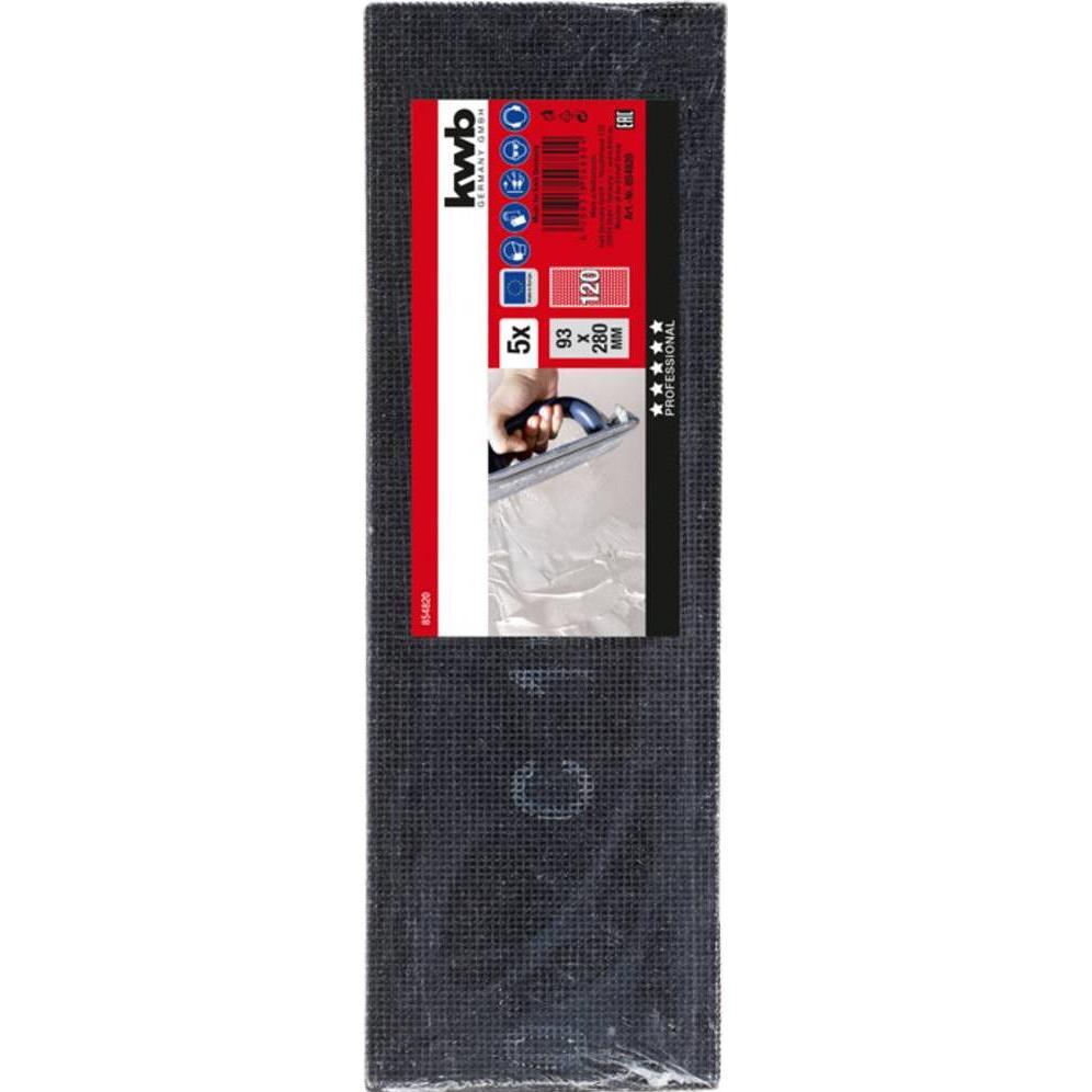 Thumbnail - kwb, Schleifmittel, 5 Schleifgitter Sparpack 93X280, K 120 (120)