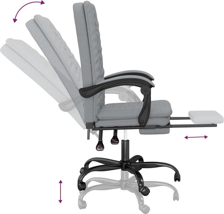 Immagine prodotto vidaXL Bürostuhl mit Liegefunktion (46.50 - 56 cm)
