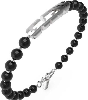 Actual product image Guess Edgy Styles Modern Beaded Bracelet JUMB04059JWSTBK - Length: 23 cm (23 cm)