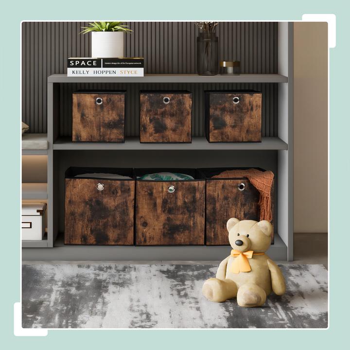 Actual product image Relaxdays 6x storage box (33 x 33 x 33 cm, 36 l)