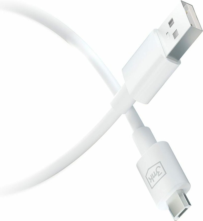 Actual product image 3MK Hyper Cable USB-A - Micro USB 1.2m 5V 2.4A Biały/White cable (1.20 m)