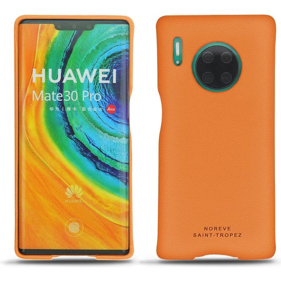 Noreve Lederschutzhülle (Huawei Mate 30 Pro), Smartphone Hülle, Orange