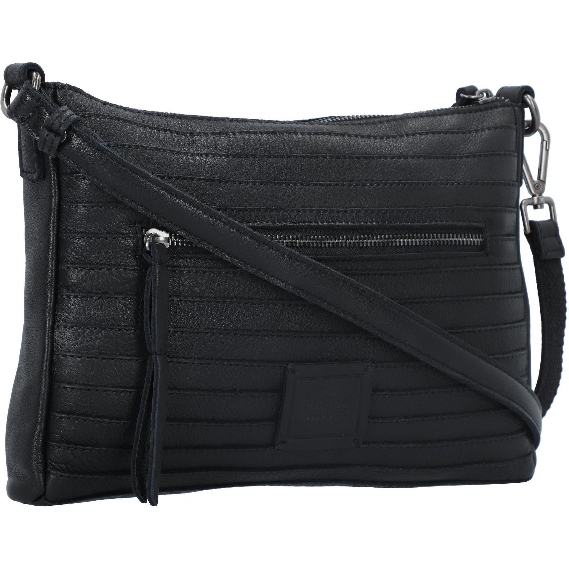 Thumbnail - FredsBruder, Handtasche, Layer Umhängetasche Leder 28 cm, Schwarz