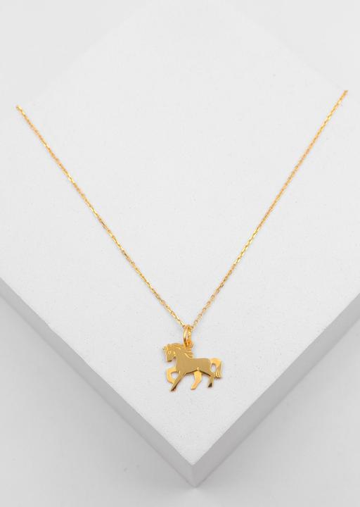 Actual product image Muau Pendant horse yellow gold 750, 17x15mm (750/18K yellow gold)