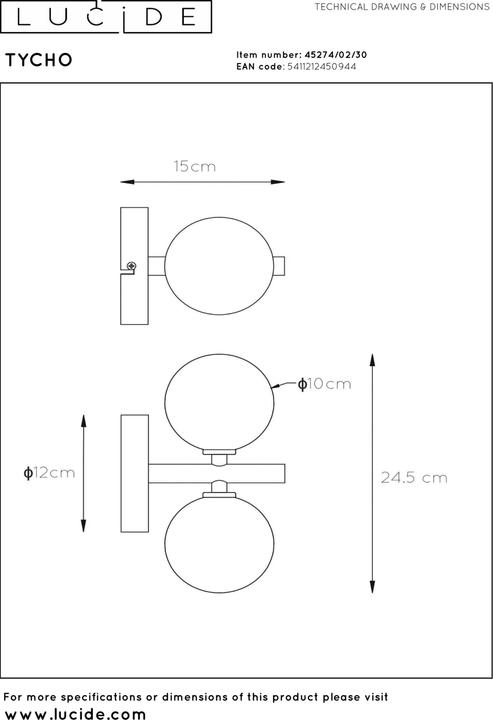 Produktbild Lucide Tycho (G9)