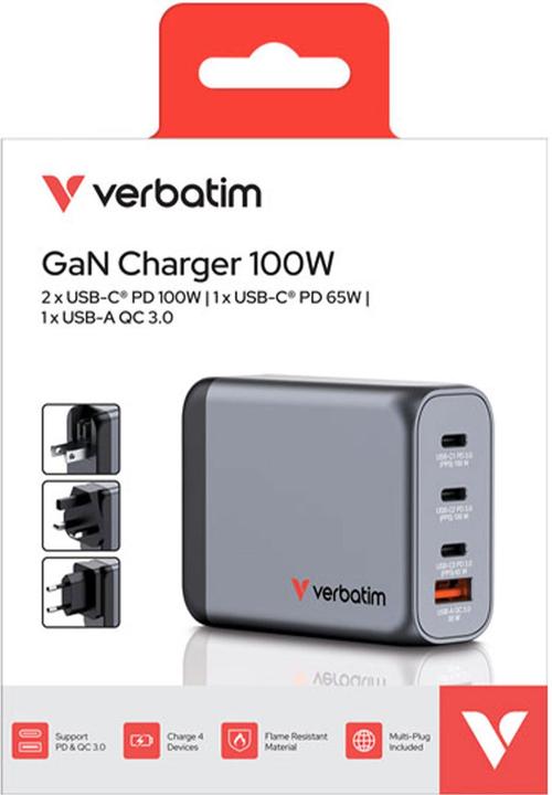 Produktbild Verbatim GNC-100 GaN Charger (100 W)