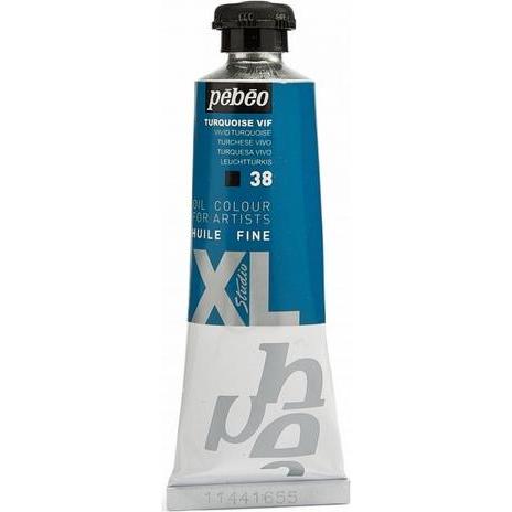 Pebeo, Künstlerfarbe + Bastelfarbe, XL Feine Ölfarben (Leuchttürkis, 37 ml)