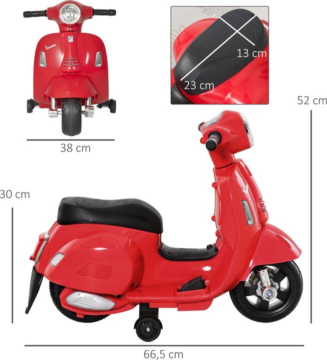 Actual product image Homcom Electric children's moped in Vespa style (6 V)