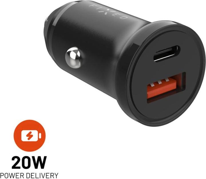 Produktbild Fixed USB-C/USB Car Charger 20W, Black